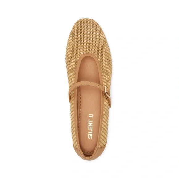 Silent D. Raffia Mary Jane Flats - Picture 4 of 10